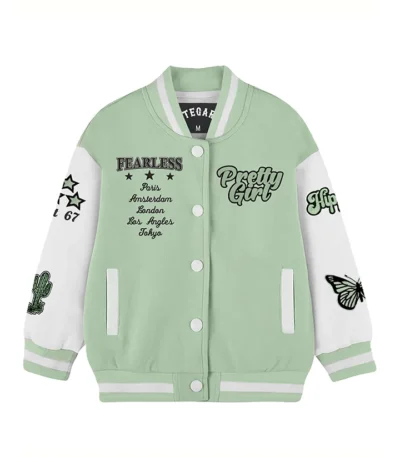 Nunez Stegaro Pretty Girl Green Varsity Jacket