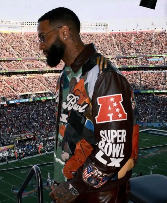 OBJ Super Bowl LX leather jacket OBJ Super Bowl LX leather jacket