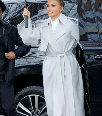 Office Romance Jennifer Lopez Grey Wool Coat