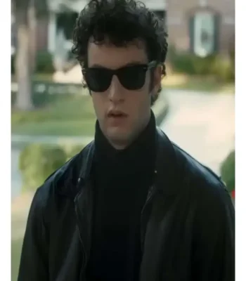 Oh What Fun Dominic Sessa Black Leather Jacket