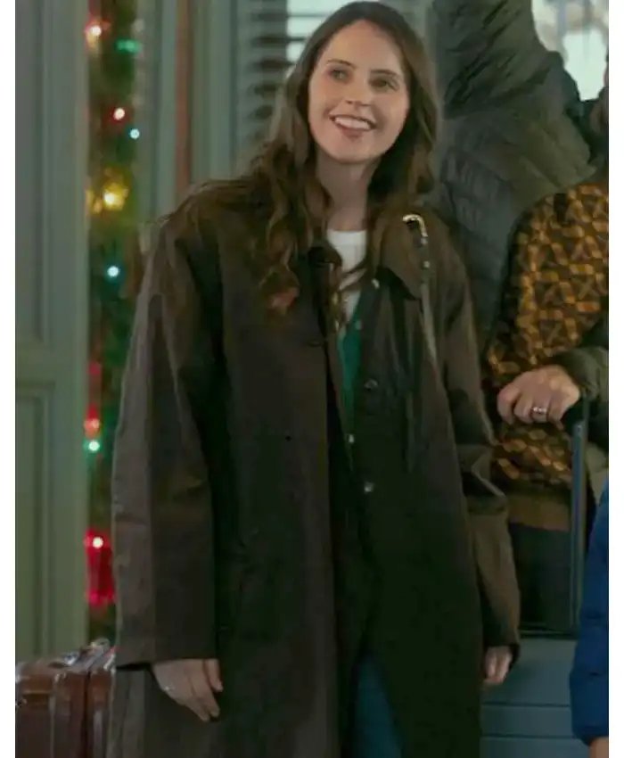 Oh What Fun Felicity Jones Trench Coat Oh What Fun Felicity Jones Trench Coat