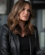 Olivia Benson Law and Order SVU S26 Black Leather Blazer