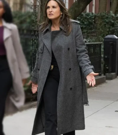 Olivia Benson Law and Order SVU S26 Grey Coat