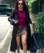 Olivia Cooke The Girlfriend S01 Black Leather Coat