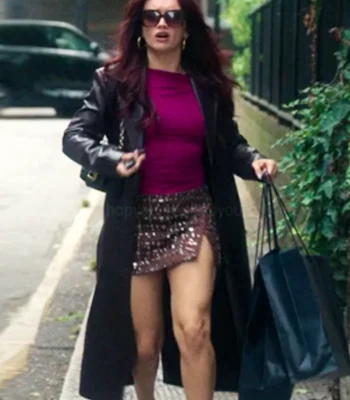 Olivia Cooke The Girlfriend S01 Black Leather Coat