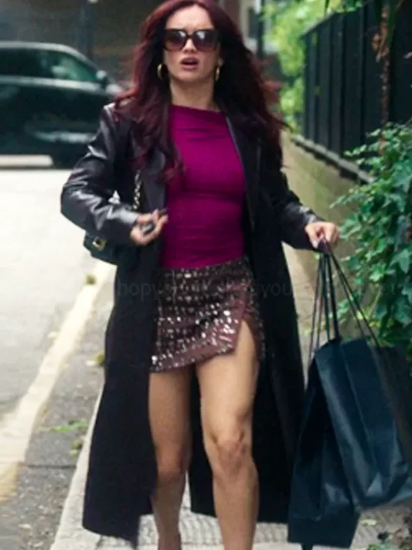 Olivia Cooke The Girlfriend S01 Black Leather Coat