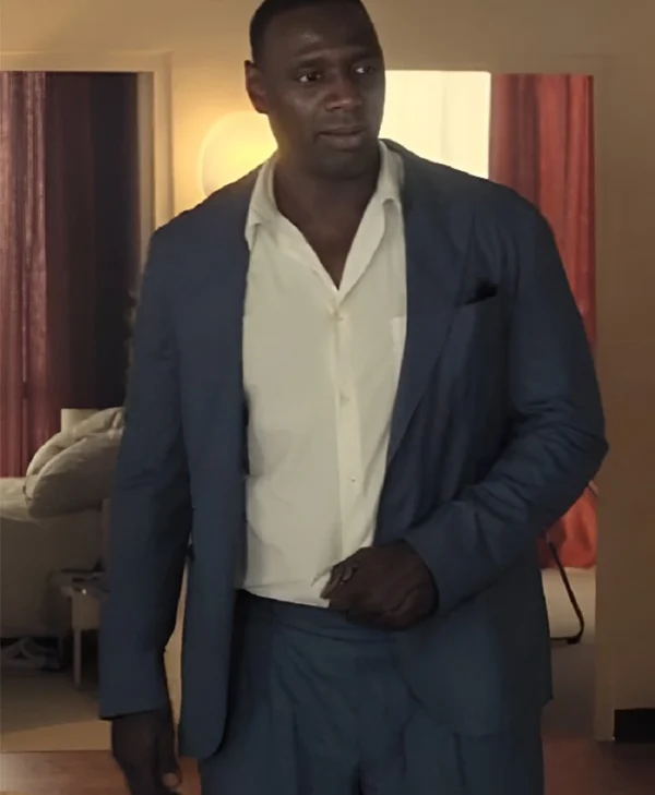 Omar Sy French Lover Blue Suit