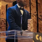 Omar Sy French Lover Blue Velvet Blazer