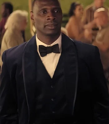 Omar Sy French Lover Blue Velvet Blazer