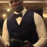 Omar Sy French Lover Blue Vest