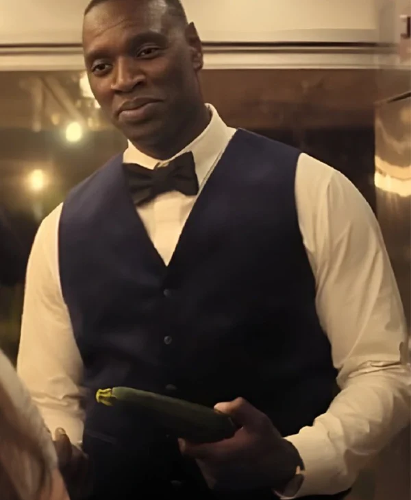 Omar Sy French Lover Blue Vest