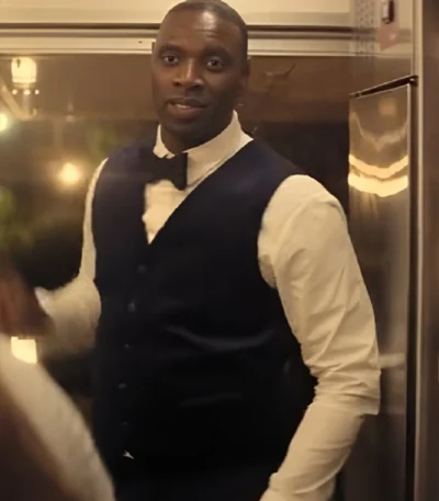 Omar Sy French Lover Blue Vest