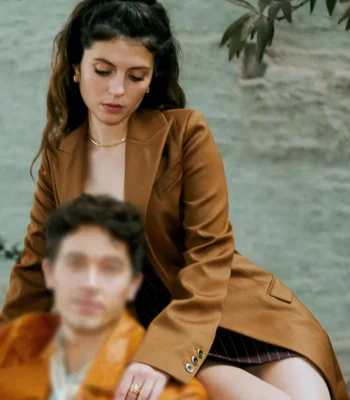 People We Meet on Vacation Emily Bader Brown Coat