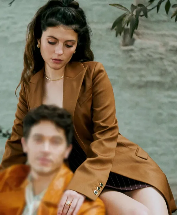 People We Meet on Vacation Emily Bader Brown Coat