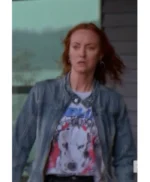 Phyllis Diaz Murder in a Small Town S02 Denim Striped Jacket