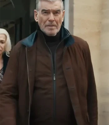 Pierce Brosnan MobLand Brown Jacket