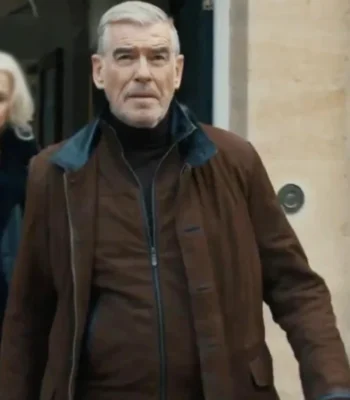 Pierce Brosnan MobLand Brown Jacket