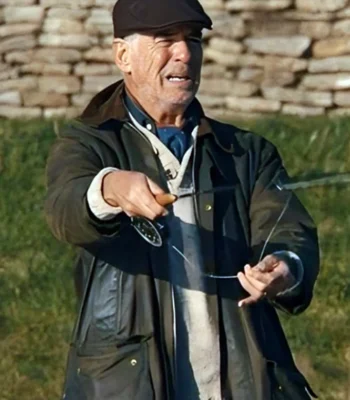 Pierce Brosnan MobLand Leather Jacket