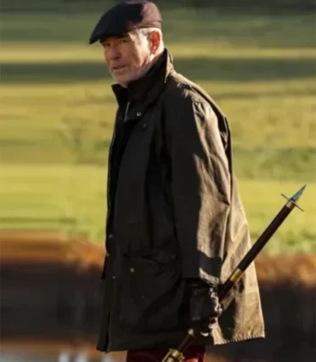 Pierce Brosnan MobLand S01 Brown Cotton Jacket