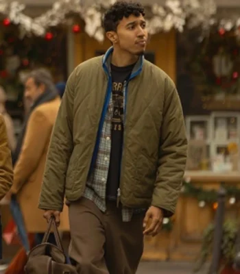 Reda Elazouar The Family Plan 2 Olive Quilted Jacket