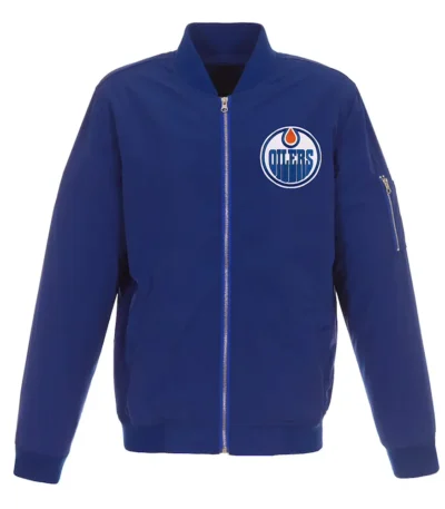 Royal Edmonton Oilers Nylon Lightweight Bomber Jacket