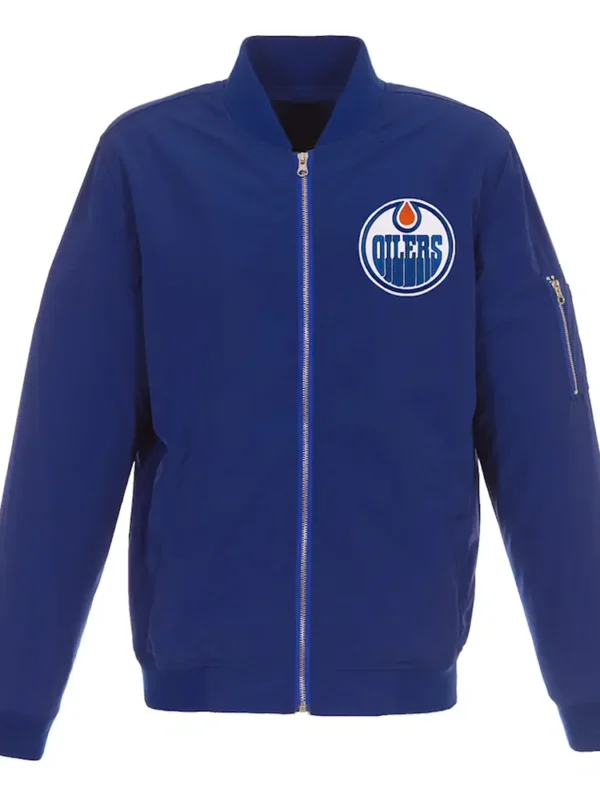 Royal Edmonton Oilers Nylon Lightweight Bomber Jacket