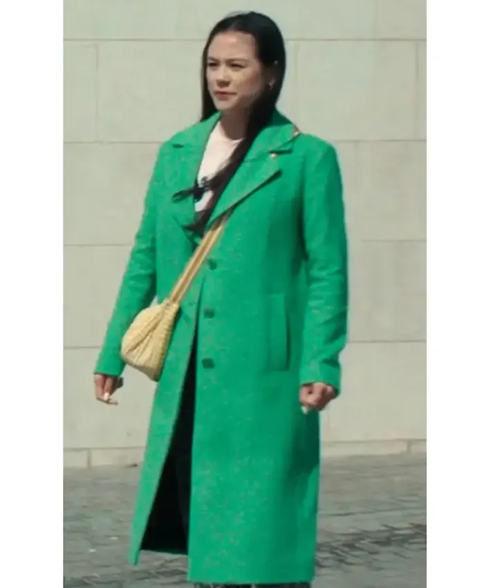 Run Away Katie Green Wool Coat Run Away Katie Green Wool Coat