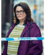 Run Away Ruth Jones Purple Hooded Jacket