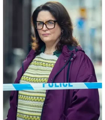 Run Away Ruth Jones Purple Hooded Jacket
