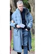 Run Away Simon Greene Blue Hooded Coat