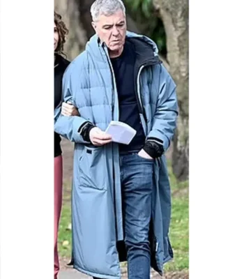 Run Away Simon Greene Blue Hooded Coat