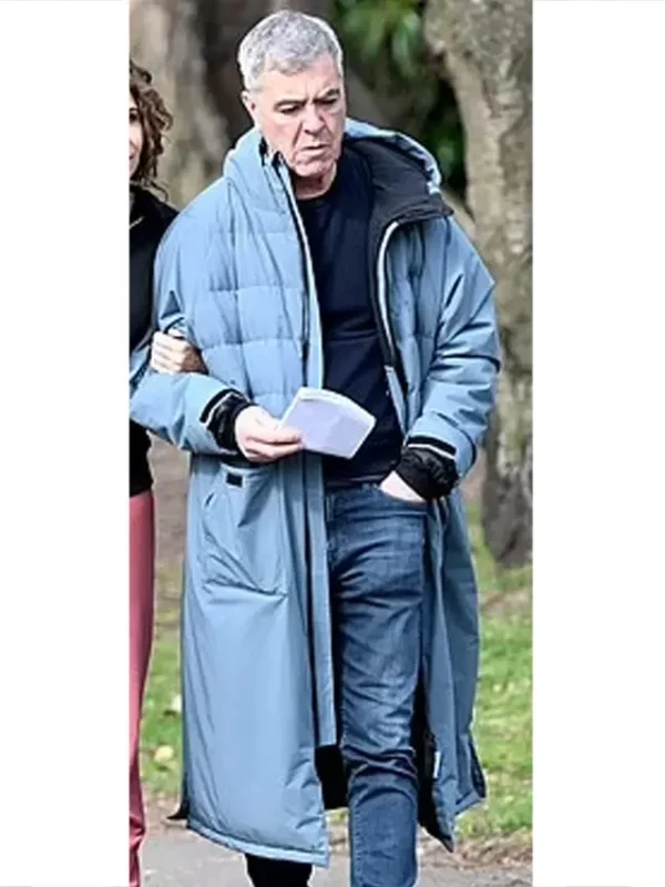 Run Away Simon Greene Blue Hooded Coat