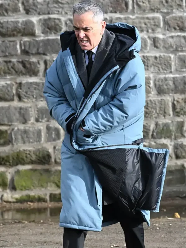 Run Away Simon Greene Blue Hooded Coat