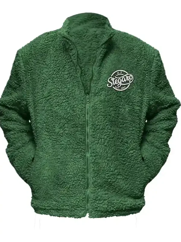 Rylee Fur Stegaro Green Jacket