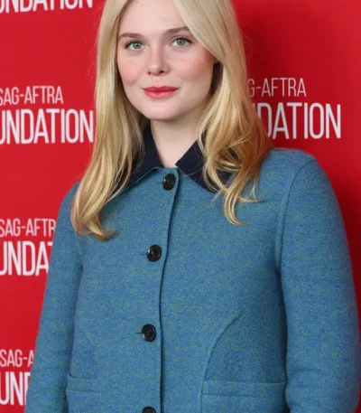 Foundation Event Elle Fanning Blue Jacket