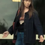 Sara Giraudeau French Lover Black Denim Jacket