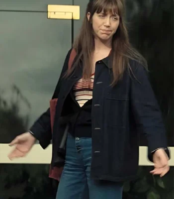 Sara Giraudeau French Lover Black Denim Jacket