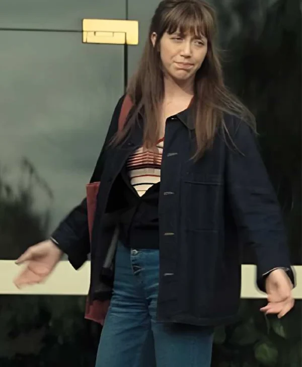 Sara Giraudeau French Lover Black Denim Jacket