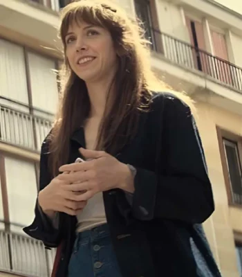 Sara Giraudeau French Lover Black Denim Jacket