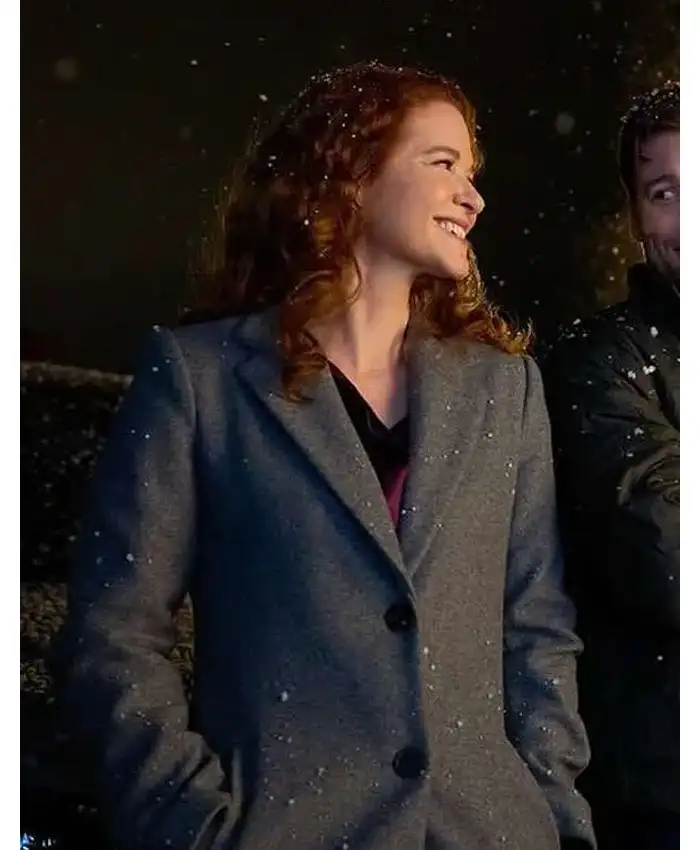 Sarah Drew Mistletoe Murders S02 Grey Coat Sarah Drew Mistletoe Murders S02 Grey Coat