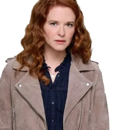 Sarah Drew Mistletoe Murders Suede Jacket