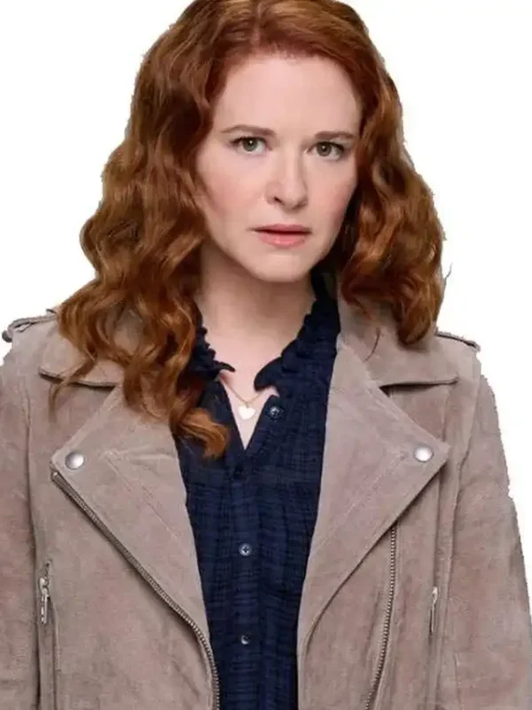 Sarah Drew Mistletoe Murders Suede Jacket