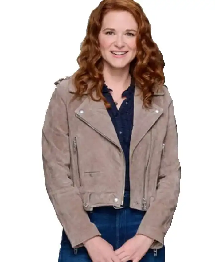 Sarah Drew Mistletoe Murders Suede Jacket Sarah Drew Mistletoe Murders Suede Jacket