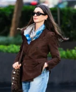 Anne Hathaway The Devil Wears Prada 2 Suede Blazer