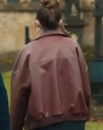 Gemma Daddy Issues 2024 Brown Leather Jacket
