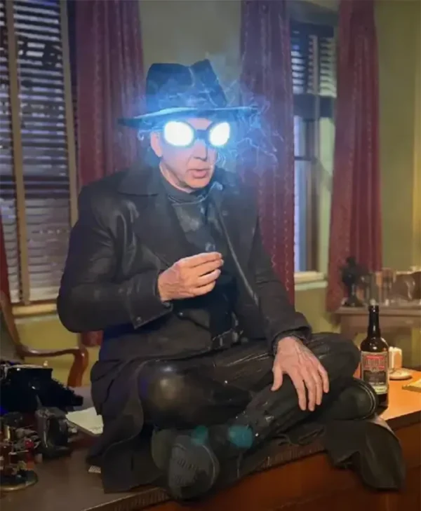 Nicolas Cage Spider Noir Brown Leather Coat