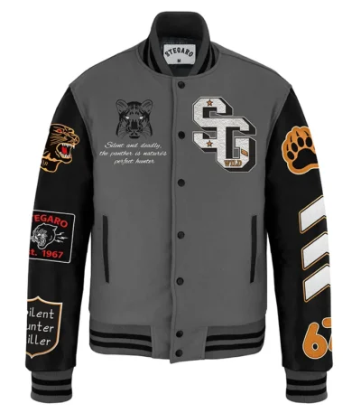 Stegaro Panther Perfect Killer Varsity Bomber Jacket