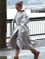 Office Romance Jennifer Lopez Grey Wool Coat
