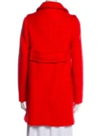 Sofia Carson The Life List Red Double Breasted Peacoat