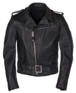 Stegaro American Black Biker Leather Jacket